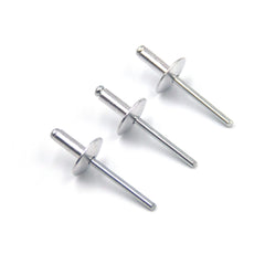 BESTYCHAO 50pcs Aluminum Blind Rivets with Large Flange 4.8mm x 12mm, Pack of 50 (Sliver)