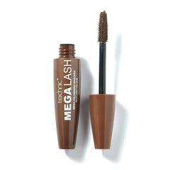 Technic Mega Lash Brown Mascara - Vegan, Brown, Hard Wearing, Smudge-Proof, Lash Building Formula For Volume Glam Lashes - 12ml