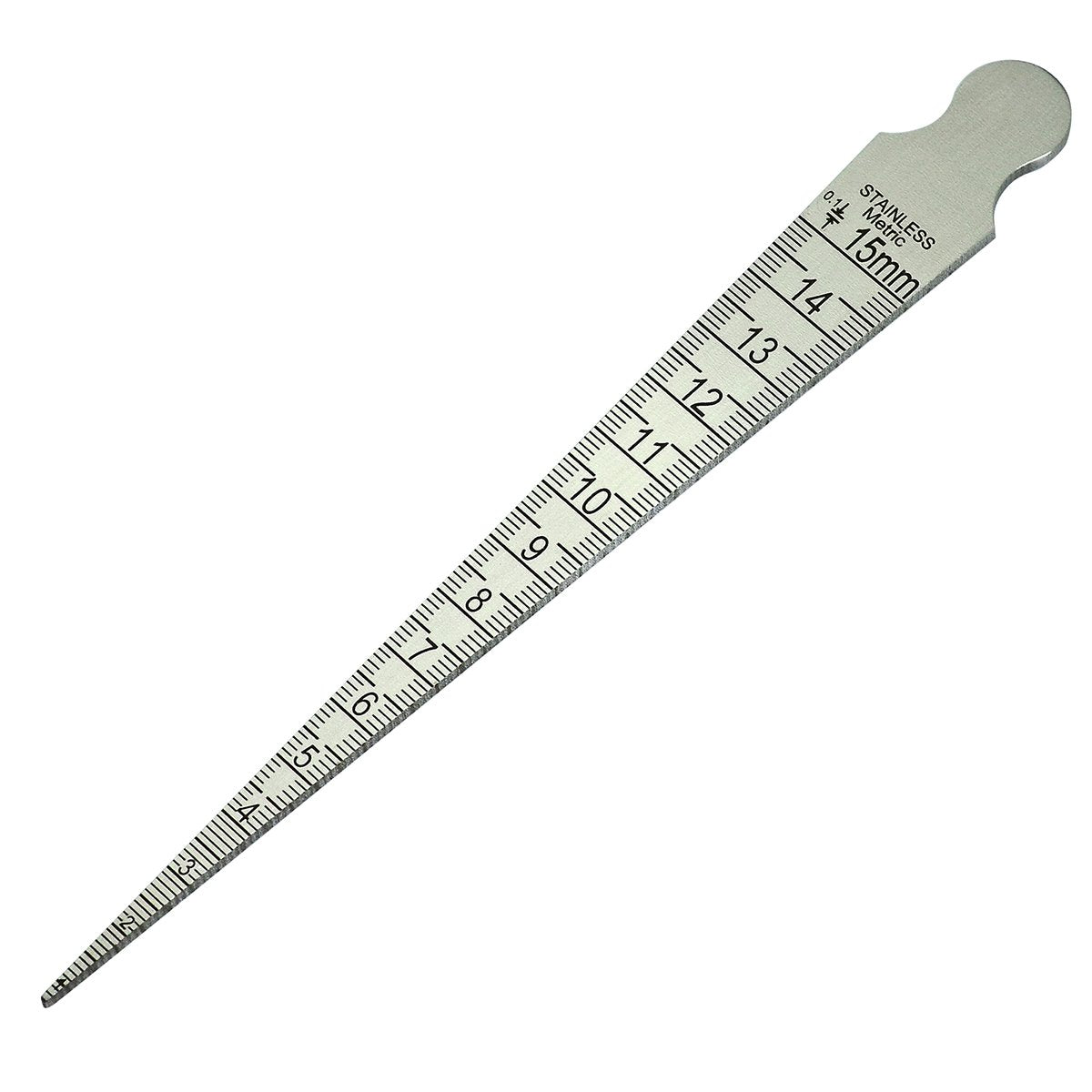 RIVERWELD Taper Welding Gage 1-15mm Marks Both Inch and Metric Check Plate Fit Up Measure Weldment Gap Bore Hole