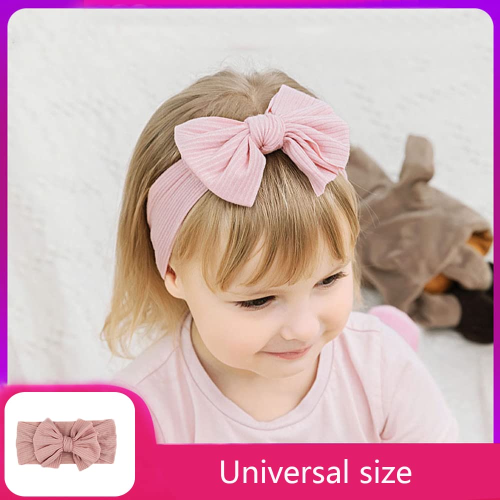 Yueshop Baby Headbands 6PCS Bow Knot Newborn Headband Super Soft Flexibility Nylon Hair Band with Six Colors Great for Baby Photography Props Accessories