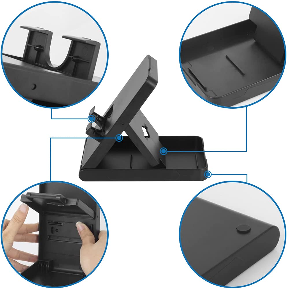 MMOBIEL Compact Playstand Console Stand Compatible with Nintendo Switch Foldable Stand With Rubber Grip in 3 Different Angles