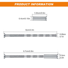 M3 Door Handle Fixing Screws and Sleeves, 30 Sets Door Handle Bolt Through Fixings Nickel Plated Connecting Screw for Doors Cabinet Drawers