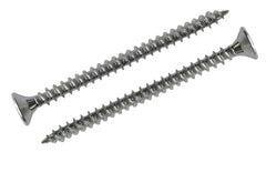 M4 Wood Screws Zinc Plated Silver Full Thread Self-Tapping Long 2.5 inch (0.16 inches x 2.36 inches) 4.0 x 60mm Box of 100pcs