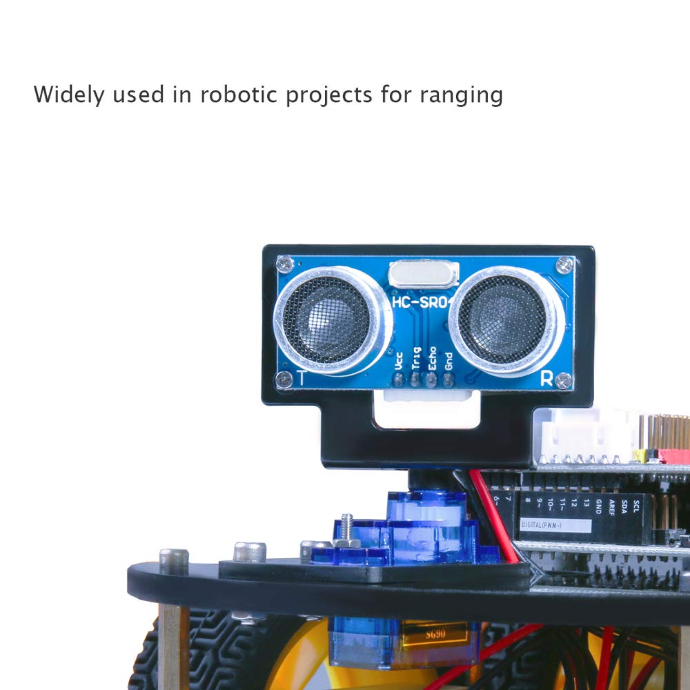 ELEGOO Ultrasonic Sensor, HC-SR04 Ultrasonic Distance Sensor Kits for Arduino UNO MEGA R3 Raspberry Pi,Datasheet Available to Download