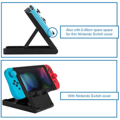 MMOBIEL Compact Playstand Console Stand Compatible with Nintendo Switch Foldable Stand With Rubber Grip in 3 Different Angles