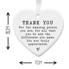 Ceramic Thank You Keepsake Gift Sentimental Gift For Best Friend   Mentor   Family   Female Gift For Her   Friendship Present   To Say Thanks   Teacher   Teaching Assistant