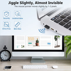 AUEDROT Mouse Jiggler Undetectable USB Mouse Mover Jiggler NO Software Required for Computer, Automatic Mini Mouse Wiggler Driver-Free Mouse Movement Simulator Keep Computer Awake, (1 PCS)