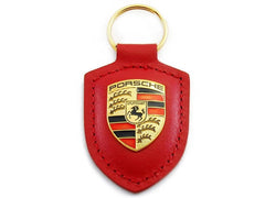 GENUINE Porsche Crest Keyring Red, Red, Taglia unica