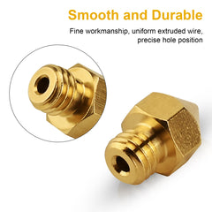 WEEFUN 3D Printer Brass Nozzles 0.4mm Extruder Nozzles Kit for 3D Printers, 0.4mm/0.3mm/0.2mm(support TINA2 Basic/Pro, not for TINA2S)