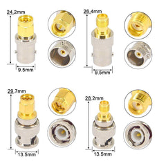 DollaTek four-piece set Coaxial RF connector BNC to SMA connector SMA to BNC adapter