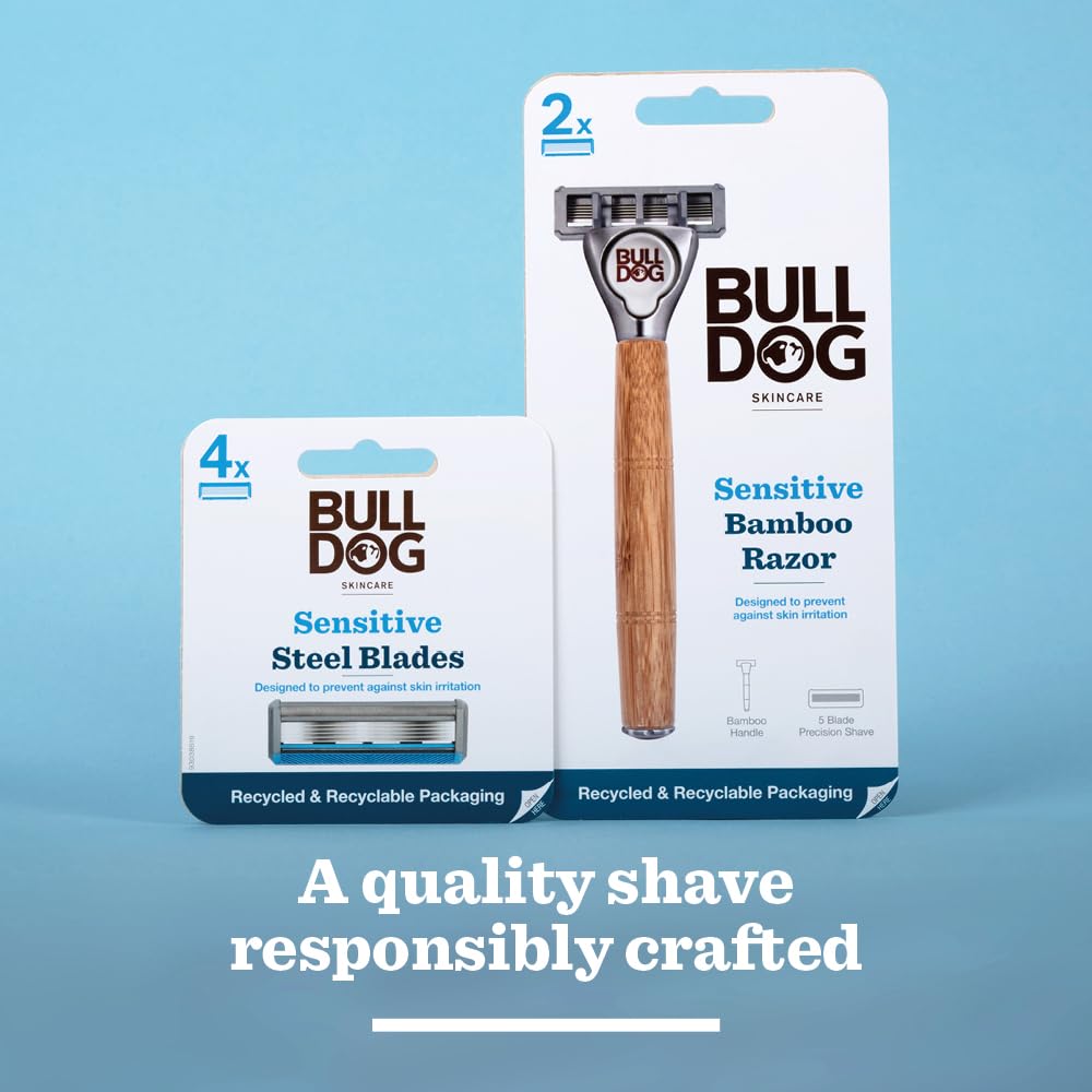 Bulldog Skincare Sensitive Bamboo Razor Blades x4