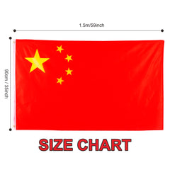 5x3ft Large China Flag Chinese Flag for Olympics 2024 Decorations, Big China Flag for Olympic Games 2024 Football Sports Events Celebration Parade Bar Garden Outdoor Party Decorations