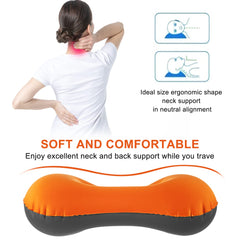 Eono Ultralight Inflatable Camping Pillows for Adults, Compressible Compact Travel Inflatable Pillow, Comfortable Ergonomic Blow Up Air Pillow for Camping, Hiking, Beach, Fishing