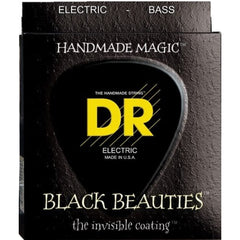 DR Strings BLACK BEAUTIES™ - BLACK Coloured Bass Strings: Heavy 50-110