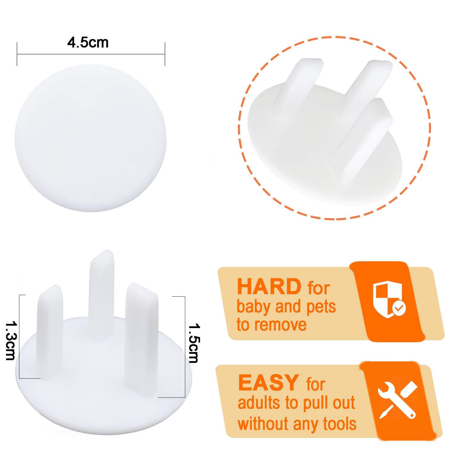 10 Pack Plug Socket Covers UK, Child Baby Plug Socket Covers for Sockets UK