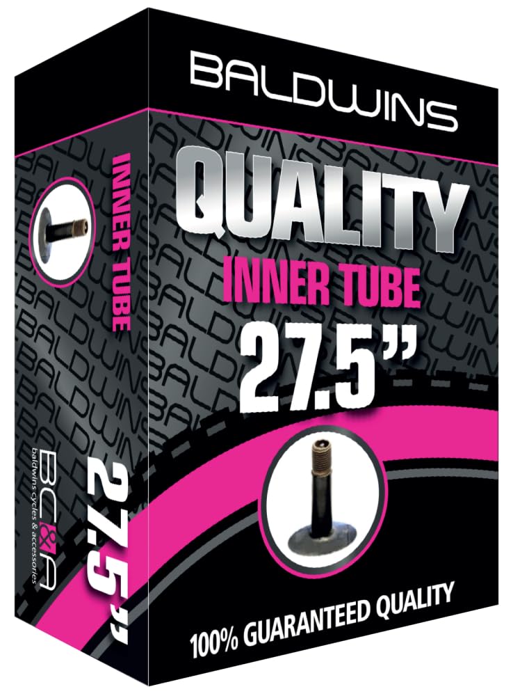 27.5 inches Baldwins Cycle/Bike Inner Tube 27.5 inches x 1.75 to 2.125 (Fits any 1.75, 1.85, 1.90, 1.95, 2.0, 2.10, 2.125) Schrader/Car Type Valve