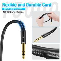 Twozoh XLR Male to 1/4 Inch Jack TRS Cable, balanced 6.35mm Plug to 3 pin XLR Male, Quarter inch to XLR Stereo Male to Male Guitar Cable 3M (Profesional/Hifi)