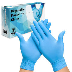 K-MART Professional Nitrile Powder Free Multi-Purpose Gloves, Disposable, Extra Strong - Box of 100 - Blue (100, X-Large (Pack of 100))