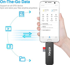 Vanja SD/Micro SD Card Reader, Micro USB SD Card Adapter and USB to SD Memory Card Reader OTG Device for SDXC, SDHC, SD, MMC, RS-MMC, Micro SDXC, Micro SD, Micro SDHC Card, Support UHS-I Card