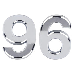 3'' Chrome Effect Door Numbers 0-99 Stick On Door Number House Numbers ABS Self Adhesive Silver 3D House Numbers For Doors, Mail Boxes, Hotel Rooms Door Number Stickers (96)