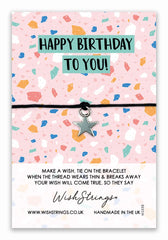 Birthday Card Gift Wish String Bracelet Happy Birthday to You - Wish Bracelet, Make a Wish, Thoughtful Gift, Letterbox Gift, Gift for Friendship, Friendship Bracelet