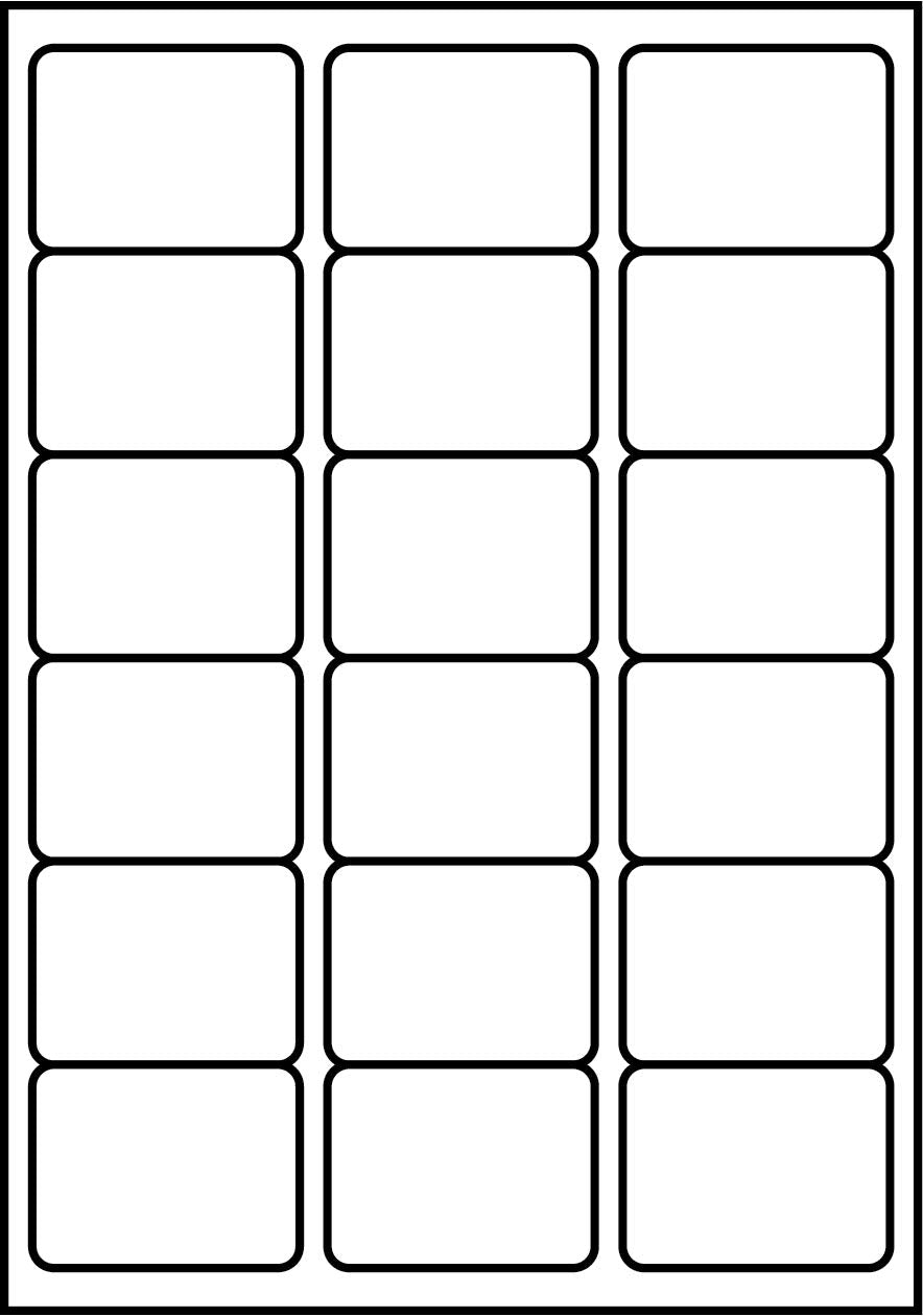 SmithPackaging A4 Self Adhesive Address Labels, 18 Labels Per Sheet, 100 Sheets, 63.5 x 46.6mm 1800 Labels