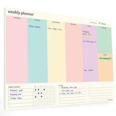 Weekly Planner Pad with To Do and Habit Tracker (A4 Weekly Planner)