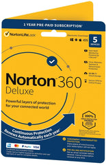 Norton 360 Deluxe 2023, Antivirus software for 5 Devices and 1-year subscription with automatic renewal, Includes Secure VPN and Password Manager, PC/Mac/iOS/Android, Activation Code by Post