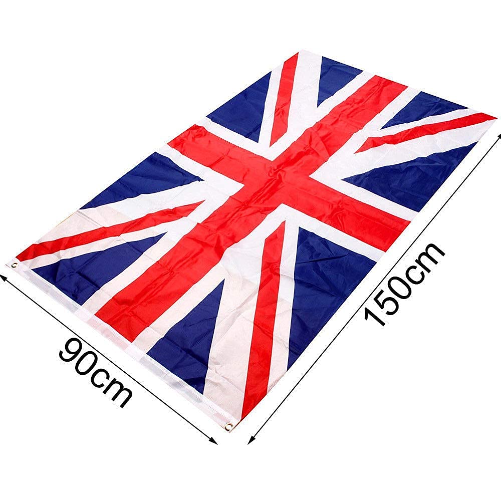 DSL Union Jack Flags UK Flags 5ft x 3ft with Eyelets, Coronation Decorations, Kings Charles Coronation 2023