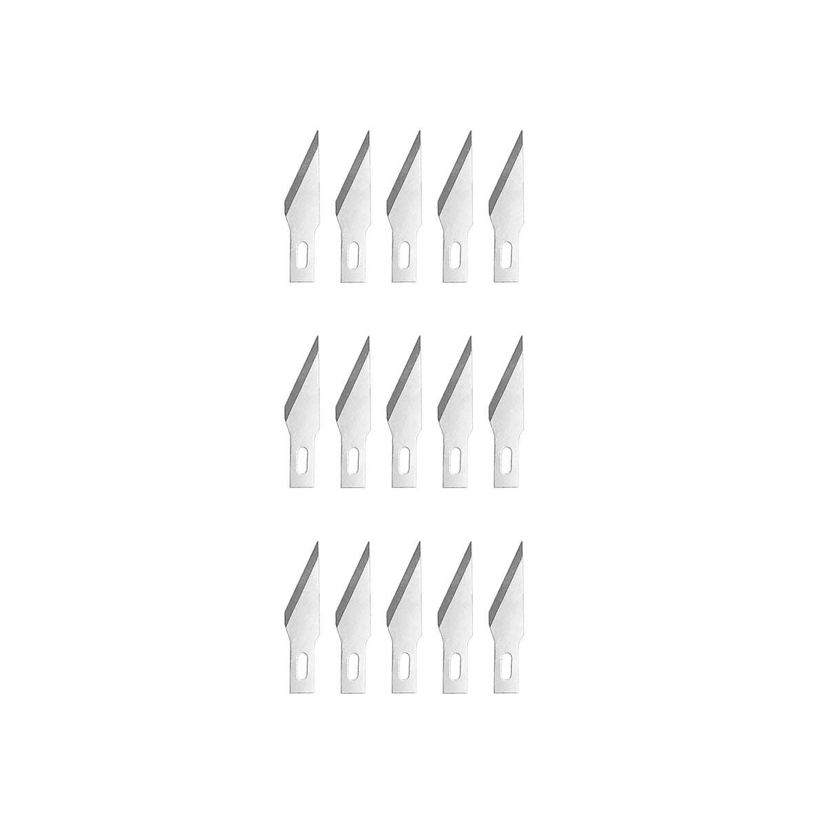 Modelcraft Set of 15x Fine Point Blades, Silver, 11