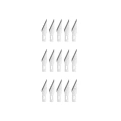 Modelcraft Set of 15x Fine Point Blades, Silver, 11