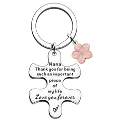 SDOFY Nana Gifts Nana Birthday Gifts Nana Mothers Day Christmas Gifts for Nana Keyring Keychain