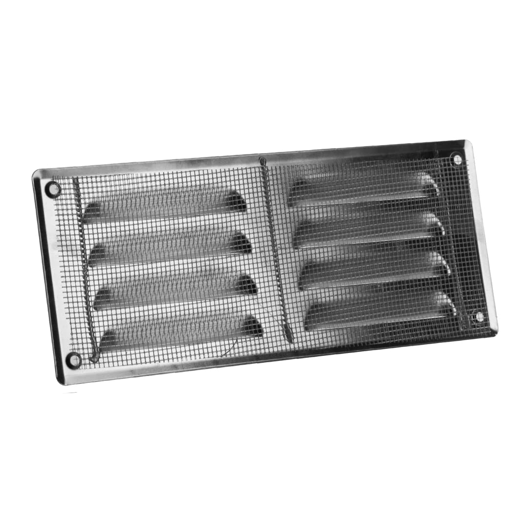 260x105mm / 10x4 inches inch Aluminium Metal Air Vent Grille Cover with Insect Mesh - Ventilation Cover