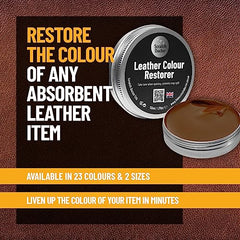 Scratch Doctor Leather Colour Restorer Recolouring Balm Repair Treatment for Faded & Worn Absorbent Leather Furniture, Sofas, Chairs (Black, 50ml)