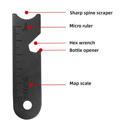 MOPPRO Survival Fire Steel, Flint Striker Steel Fire Starter, Magnesium Torch Lighter, Steel Scraper with Scalamite Bottle Opener, Essential for Survival Equipment and Camping Accessory