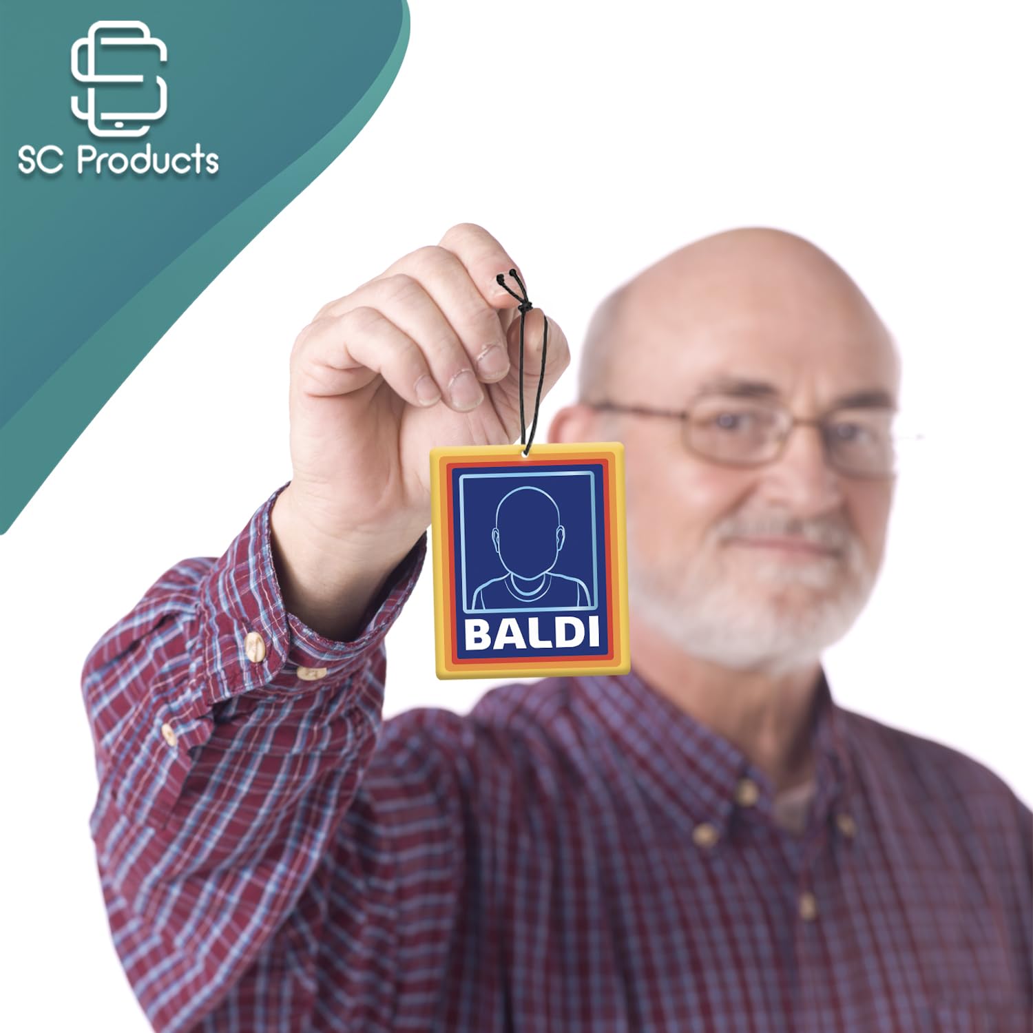 SC Products Baldi Car Air Freshener Funny Gifts For Men - Dad Gifts - Rude Dad Birthday Gifts and Grandad Gifts - Funny Car Air Fresheners for Father