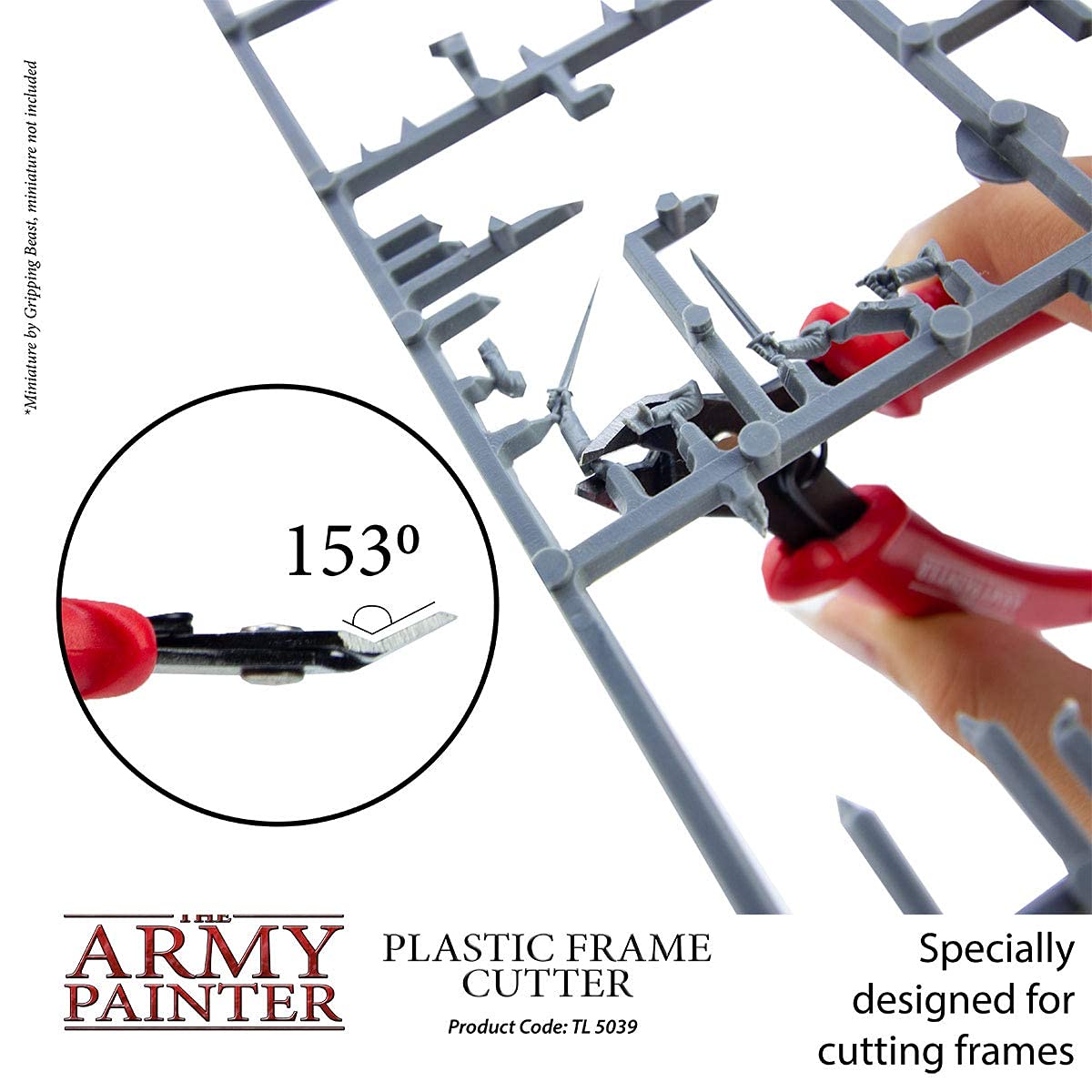 The Army Painter Hobby Tools Plastic Frame Cutter, Stainless Steel Model Flush Cutter, Side Snips, for Plastic Miniatures with Safety Grip Handle, for Miniature Fantasy Tabletop Wargaming