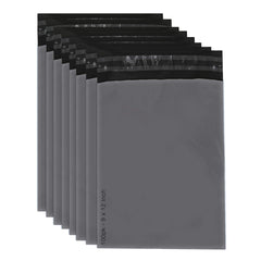 MERRIMEN Sealable Grey Mailing Bags Large - Pack of 25, 9 x 12 inch Large Postage Bags   Strong Poly Plastic Bags for Packaging, Parcel, and Postage Boxes   Waterproof Plastic Envelopes for Posting