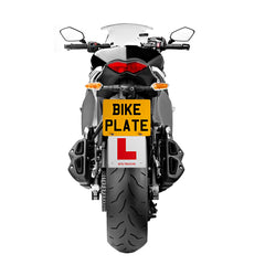 BITS4REASONS NEW PROFESSIONAL GRADE REAR EASY FIT AND REMOVE SINGLE RIGID SOLID L PLATE 1.5MM POLYCARBONATE - SINGLE PLATE - FITS MOTORBIKE PLATES AND MUDGUARDS COMPLETE WITH TOOL FREE FIXINGS