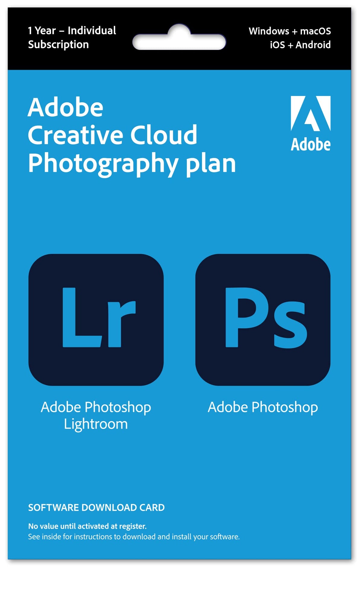 Adobe Creative Cloud Photography Plan 20GB