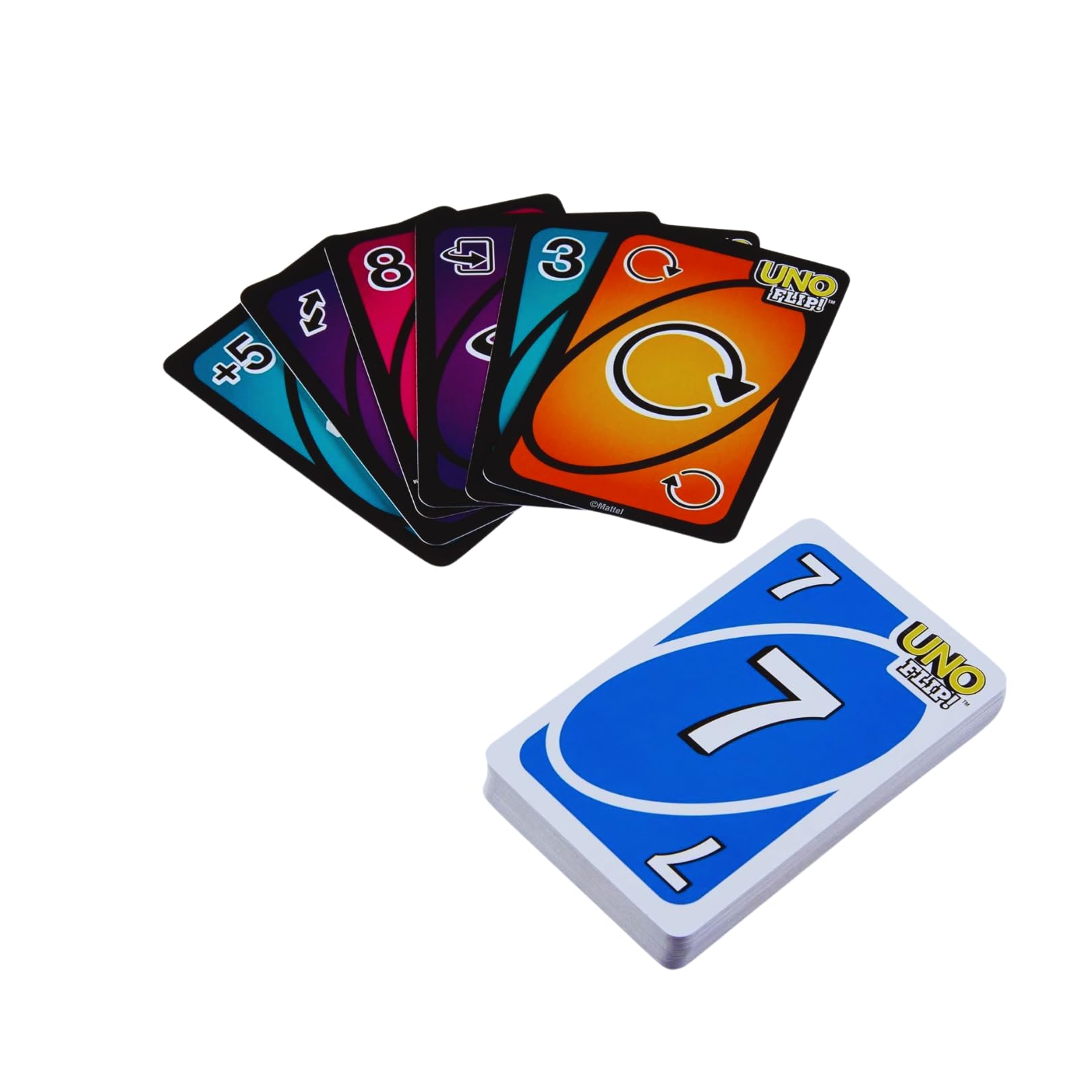 Games FLIP Card Compatible With UNO FLIP Card Game Family Card Game For Teens, Kids & Adults with Specific Flip Card,112 cards, 7year Old and Up, Double Sided Deck cards