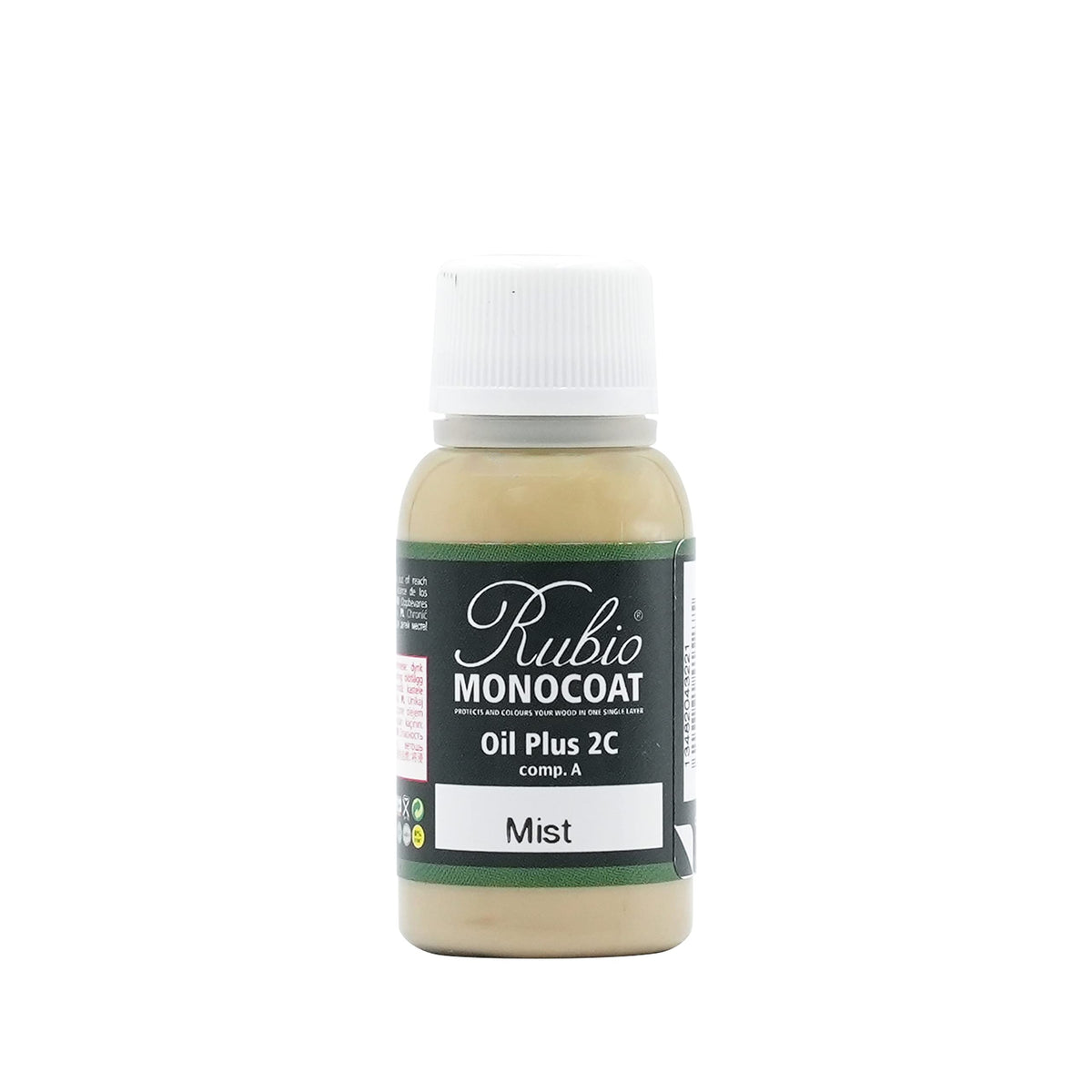 Rubio Monocoat Wood Oil 0.8 m² - Mist   Oil Plus 2C   Quick-Dry, Eco-Friendly Linseed Wood Oil for Indoor Use   Preserver   20 ml (Sample)