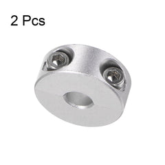 sourcing map 2pcs Double Split Shaft Collar for 6mm Shaft Set Screw Clamp-On Collars, 20mm OD, 8mm Width, for Stoppers, Position, Hold Timing Pulleys, Machine Tools, Industry, Anodization