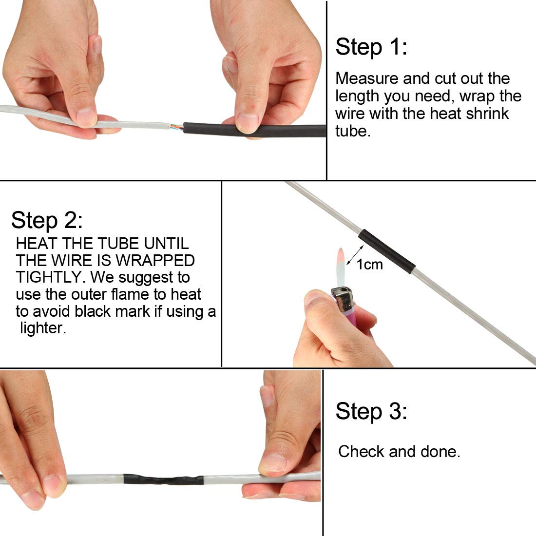 sourcing map Heat Shrink Tubing, 3/8 inches(10mm) Dia 2:1 rate Shrinkable Tube Cable Sleeve 10ft - Green