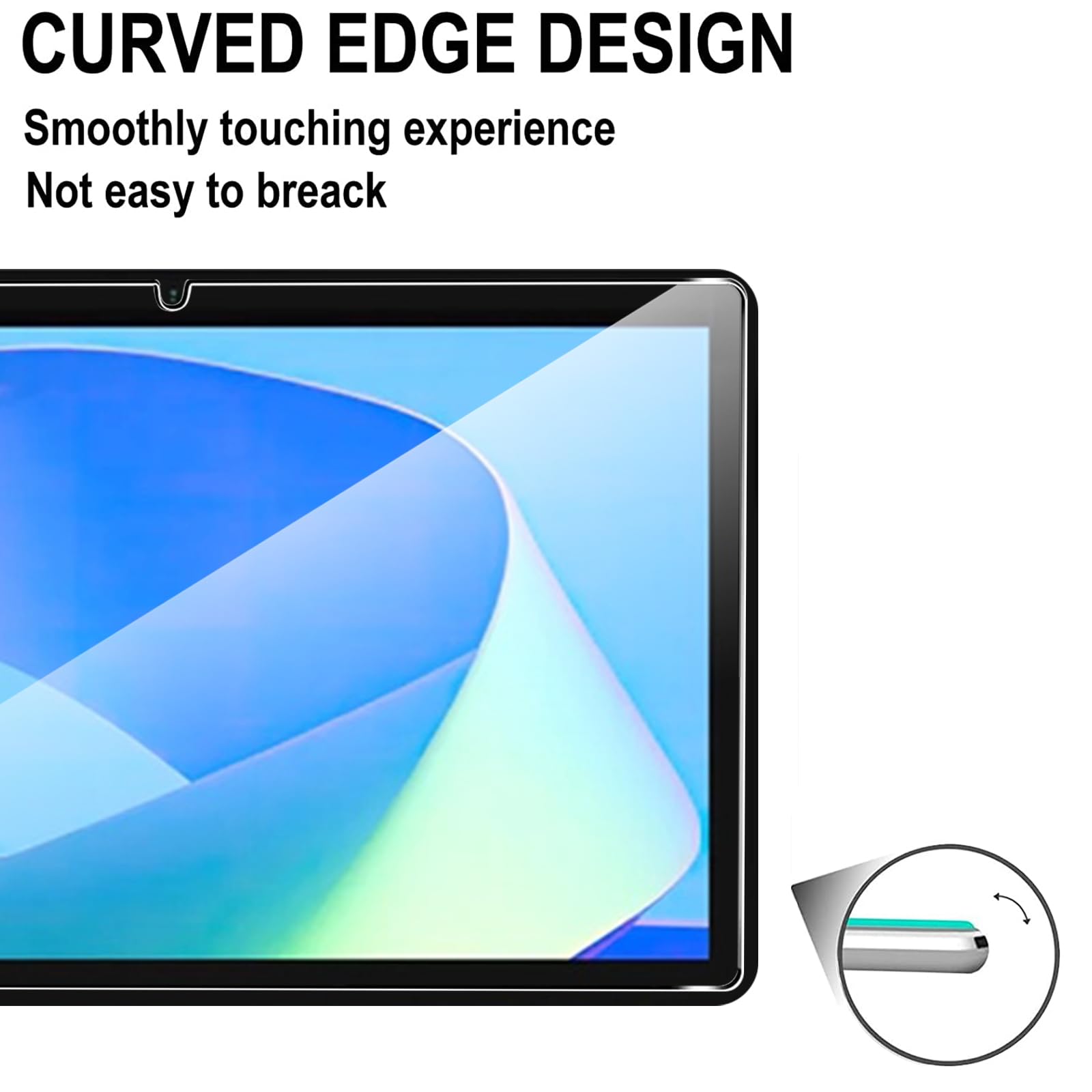 KZIOACSH Screen Protector for DOOGEE U10 Tablet 10 Inch,2 Pack HD Tempered Glass Screen Protector Cover High Hardness Anti-Scratch Anti-Fingerprint Touch Sensitive Protective Screen Film