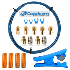 Creality Upgrade 3D Printer Kit with Capricorn Bowden Tube for 1.75mm Filament and Pneumatic Fitting and Tube Cutter and 0.4 mm Nozzles Compatible with Ender 3 Series/Ender 5 Series/CR 10