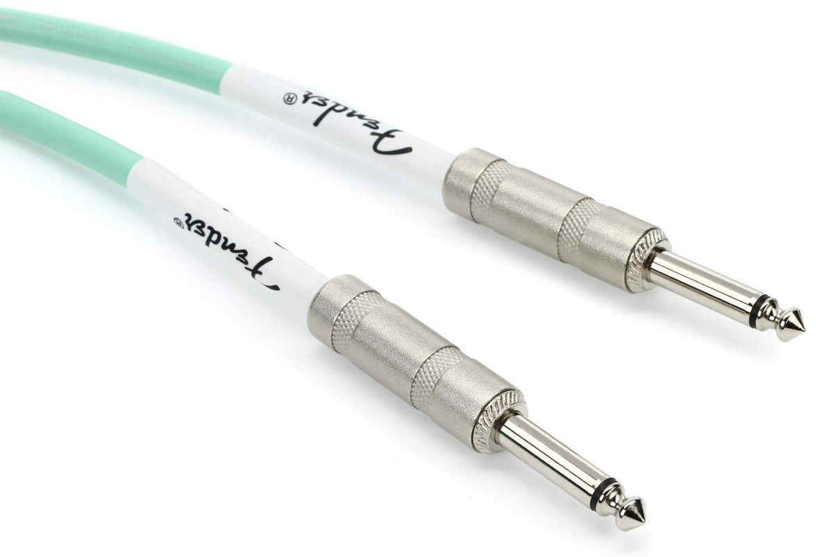 Fender Original Series Instrument Guitar Cable, 10 ft, Straight/Straight, Surf Green, 3m