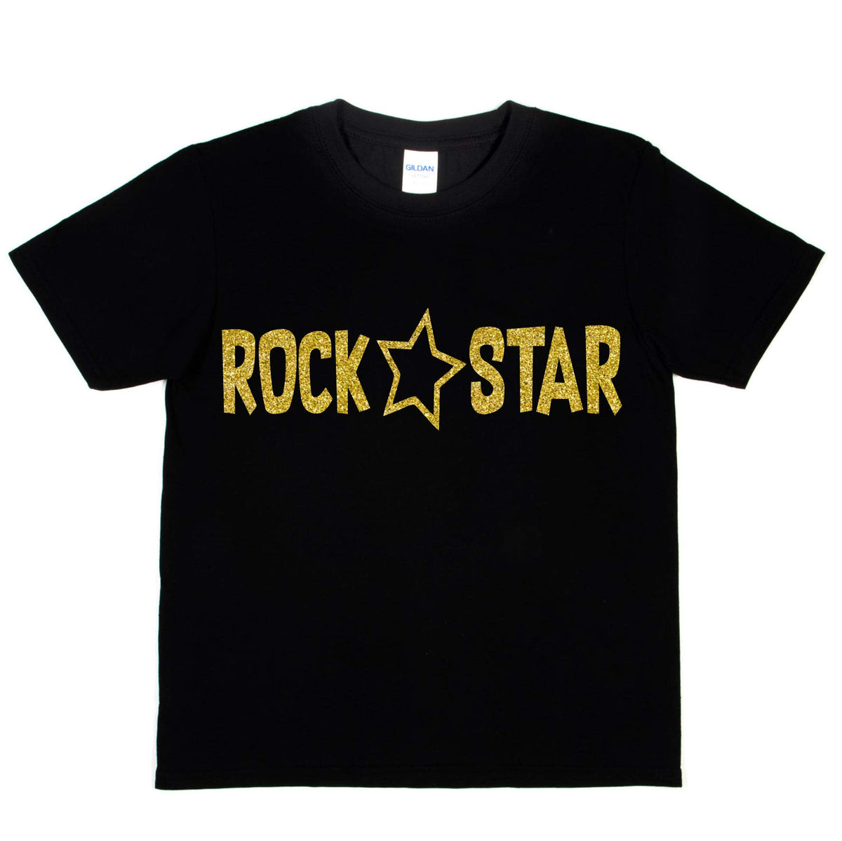 Print4U Girls Kids T-Shirt Rockstar Pop Princess Age 12-13 Black