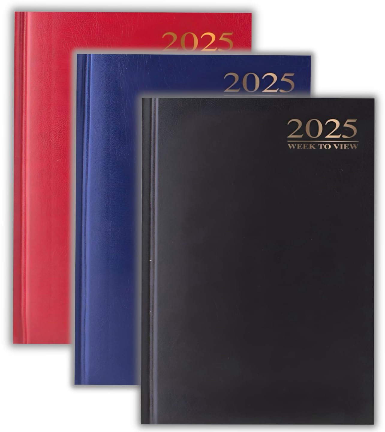 2025 Diary A4   A5   A6 Diary Week to View   Page A Day   Desk Diary   Hard Backed For Home And Office Use (Red, A4 Week to View)