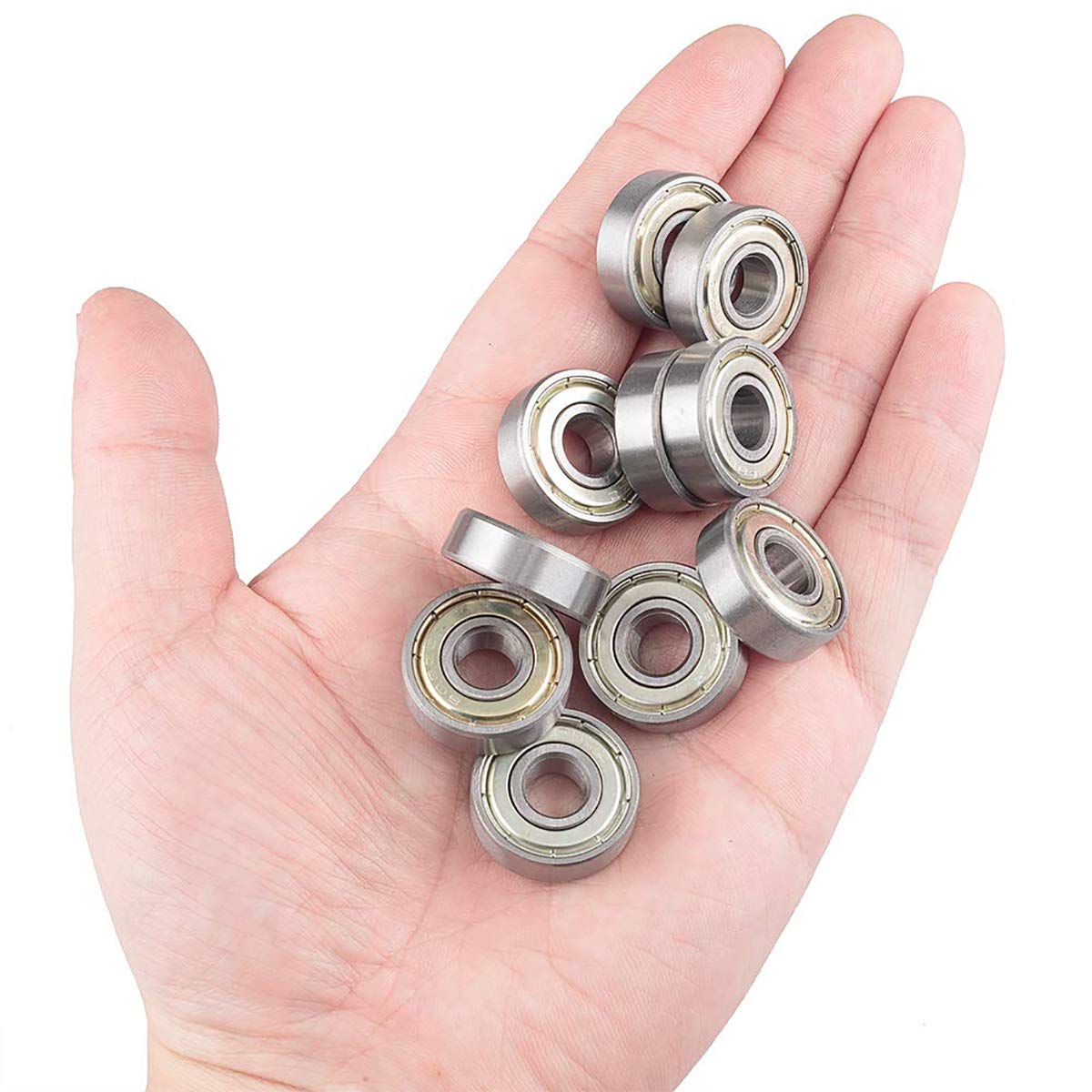 ExcInter 10Pcs ZZ695 5 * 13 * 4mm Deep Groove Ball Bearings Miniature Sealed High-speed Low-noise High-precision Corrosion Resistant Stainless Steel